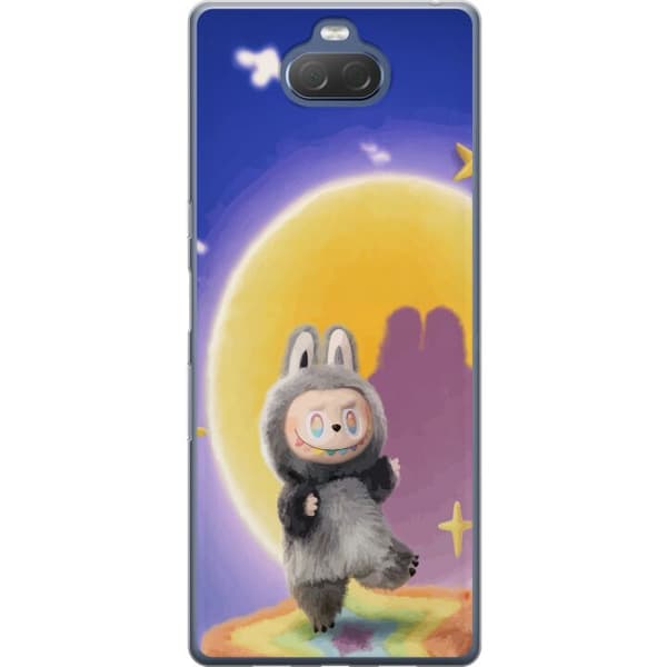 Sony Xperia 10 Plus Gennemsigtig cover Labubu Neon Pop - Neonfarvet pop art monster