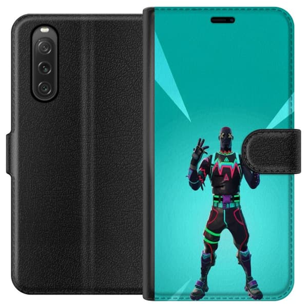 Sony Xperia 10 V Tegnebogsetui sort ridder fortnite