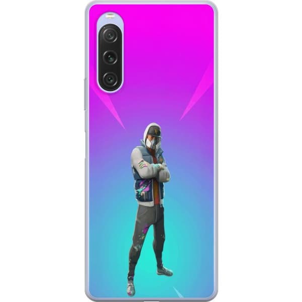 Sony Xperia 10 V Gjennomsiktig deksel svart ridder fortnite