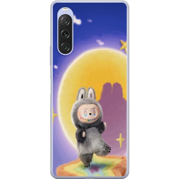 Sony Xperia 10 V Läpinäkyvä kuori Labubu Neon Pop - Neonväri pop-taiteen hirviö