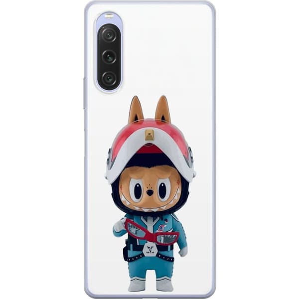 Sony Xperia 10 V Läpinäkyvä kuori How2work Labubu hirviöt x Ultraman Blue -hahmo