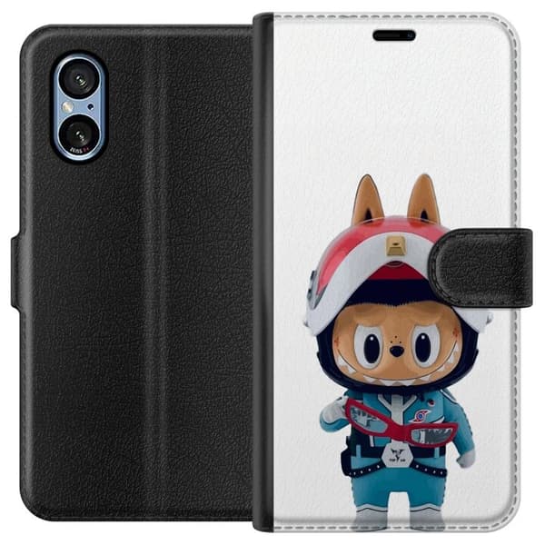 Sony Xperia 10 VI Tegnebogsetui How2work Labubu Monstre x Ultraman Blue Figur