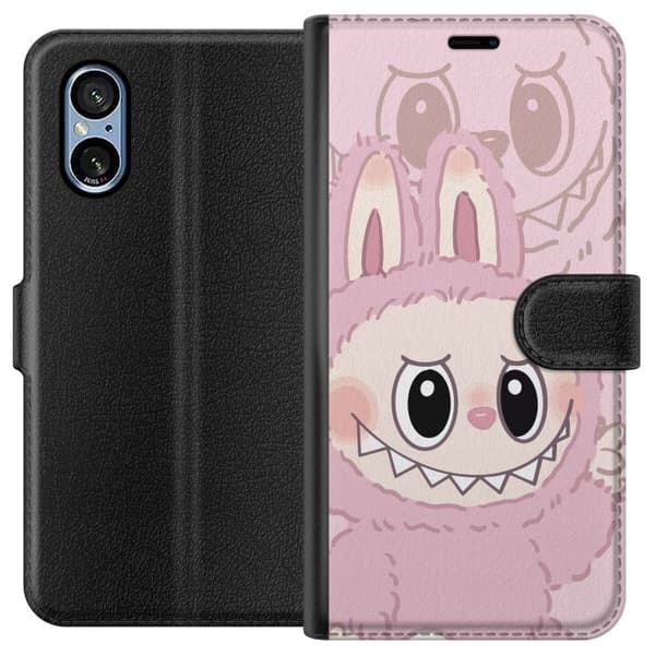 Sony Xperia 10 VI Plånboksfodral Labubu Floral Freak – Blommigt monster i vintage-stil