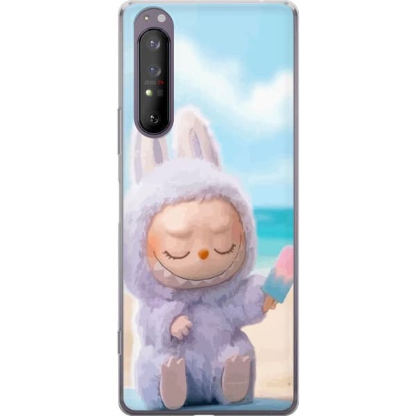 Sony Xperia 1 II Gjennomsiktig deksel Labubu Pink Stemning