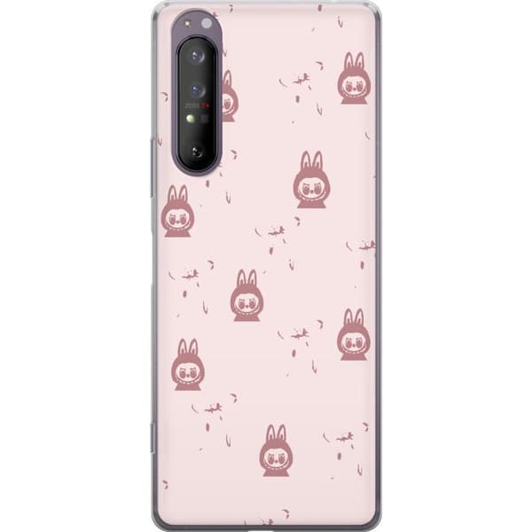 Sony Xperia 1 II Gjennomsiktig deksel Labubu Neon Pop - Neonfarget pop art monster