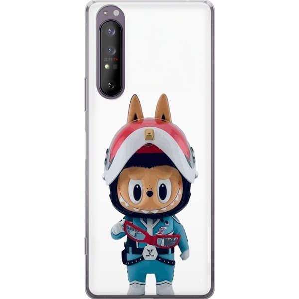 Sony Xperia 1 II Gjennomsiktig deksel How2work Labubu Monstrene x Ultraman Blue Figur