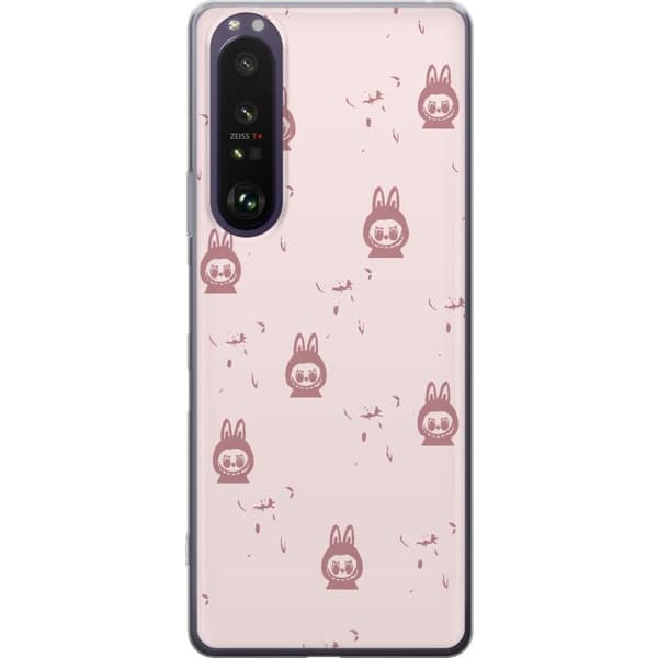 Sony Xperia 1 III Gennemsigtig cover Labubu Neon Pop - Neonfarvet pop art monster