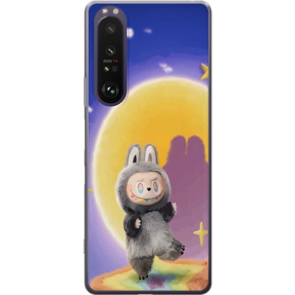 Sony Xperia 1 III Gennemsigtig cover Labubu Neon Pop - Neonfarvet pop art monster