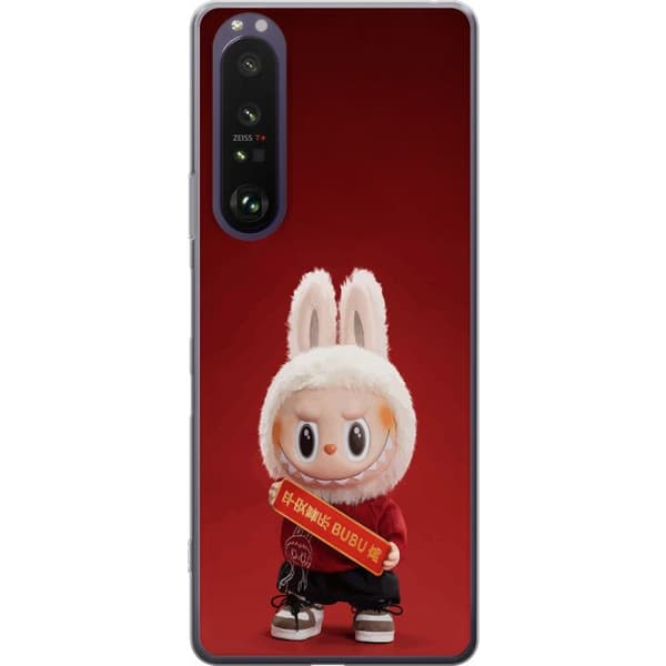 Sony Xperia 1 III Genomskinligt Skal Pop Mart The Monsters Labubu Best of Luck Vinyl Plush Doll