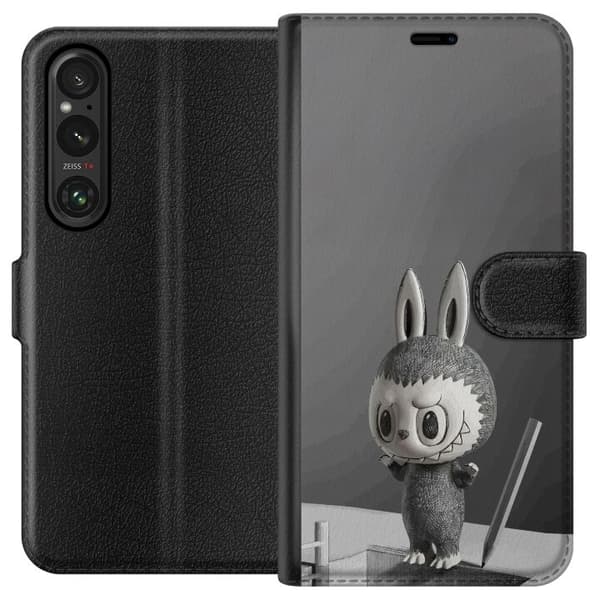 Sony Xperia 1 V Lommeboketui Pop Mart MEGA LABUBU LABUBU Sketch 1000%