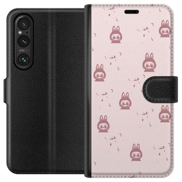 Sony Xperia 1 VI Tegnebogsetui Labubu Neon Pop - Neonfarvet pop art monster
