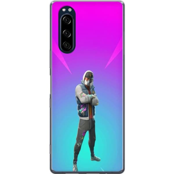 Sony Xperia 5 Gennemsigtig cover sort ridder fortnite