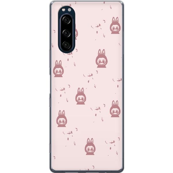 Sony Xperia 5 Gennemsigtig cover Labubu Neon Pop - Neonfarvet pop art monster