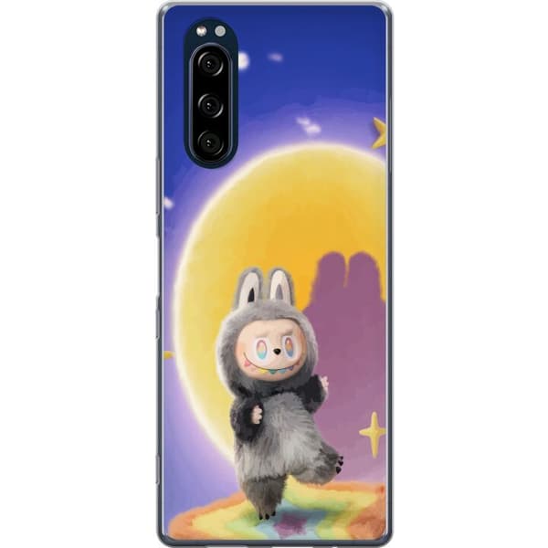 Sony Xperia 5 Gennemsigtig cover Labubu Neon Pop - Neonfarvet pop art monster