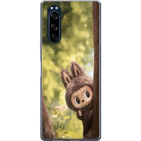 Sony Xperia 5 Gennemsigtig cover Labubu Graffiti Vibes – Gadekunst i monsterform