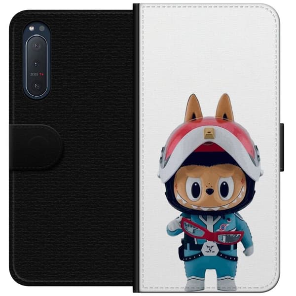 Sony Xperia 5 II Tegnebogsetui How2work Labubu Monstre x Ultraman Blue Figur