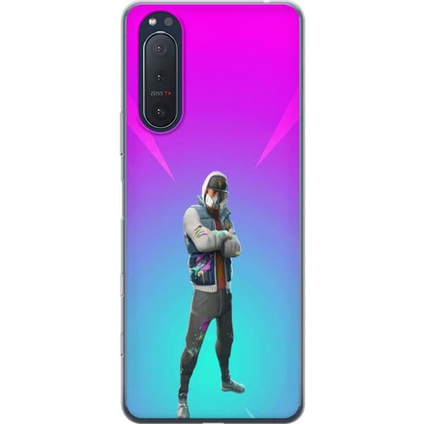 Sony Xperia 5 II Gennemsigtig cover sort ridder fortnite