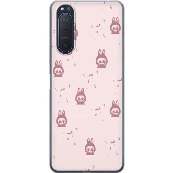 Sony Xperia 5 II Gennemsigtig cover Labubu Neon Pop - Neonfarvet pop art monster