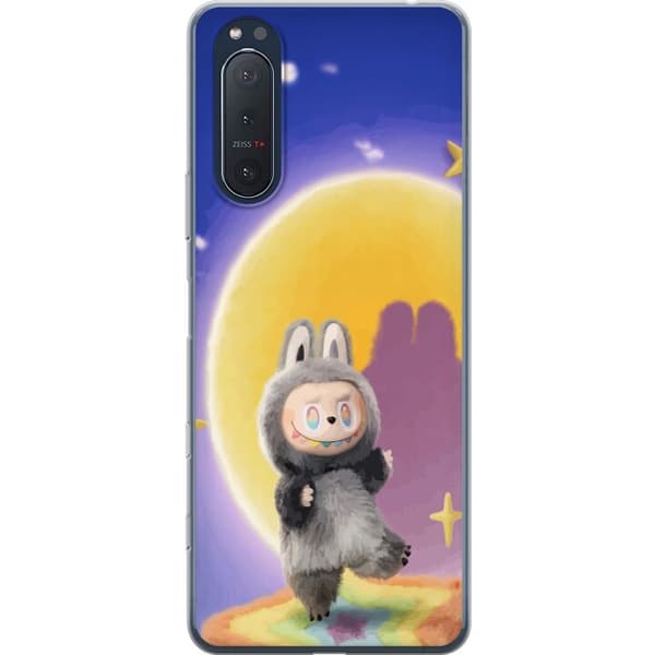 Sony Xperia 5 II Gennemsigtig cover Labubu Neon Pop - Neonfarvet pop art monster