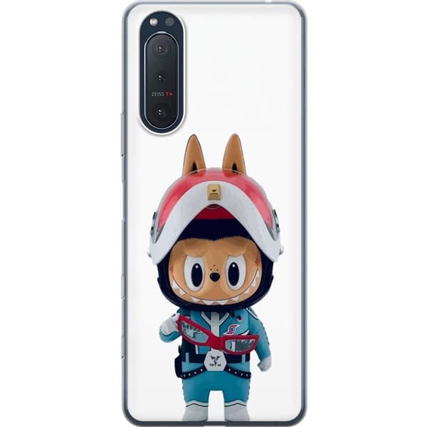 Sony Xperia 5 II Gennemsigtig cover How2work Labubu Monstre x Ultraman Blue Figur