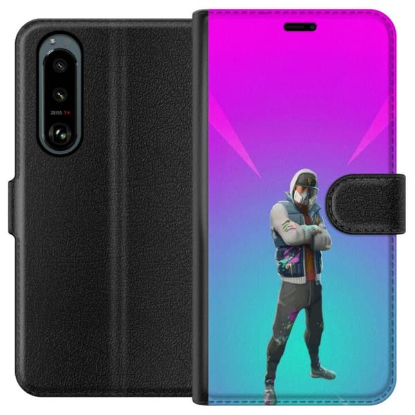 Sony Xperia 5 III Lompakkokotelo musta ritari fortnite