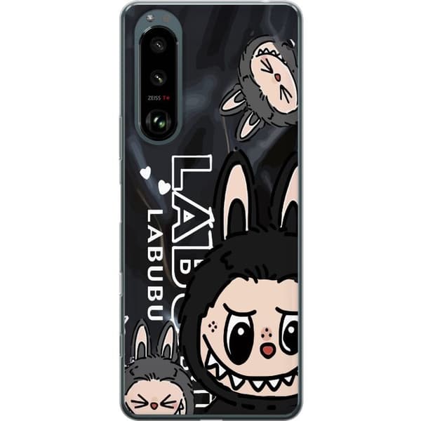 Sony Xperia 5 III Gennemsigtig cover <nl>Labubu Black Energy - Sort mønster i gade stil