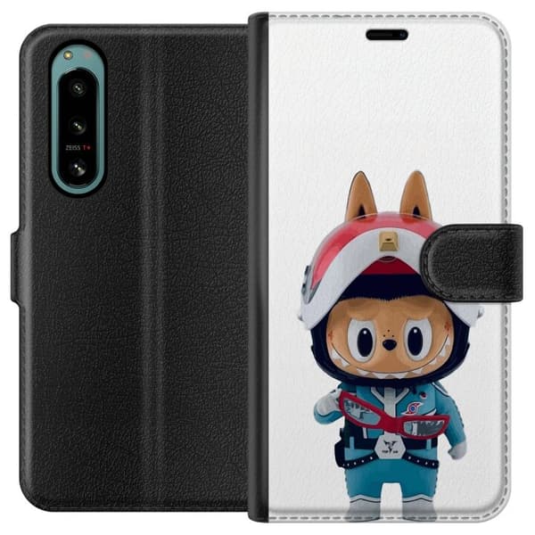 Sony Xperia 5 IV Tegnebogsetui How2work Labubu Monstre x Ultraman Blue Figur
