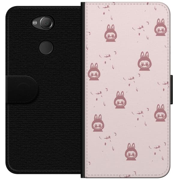 Sony Xperia XA2 Lompakkokotelo Labubu Neon Pop - Neonvärinen pop art hirviö