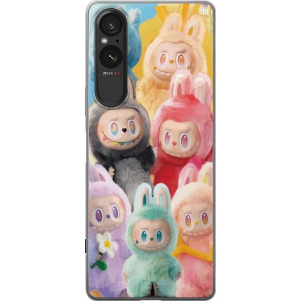 Sony Xperia 5 V Genomskinligt Skal Labubu Sketch Style – Handritat monster i tusch