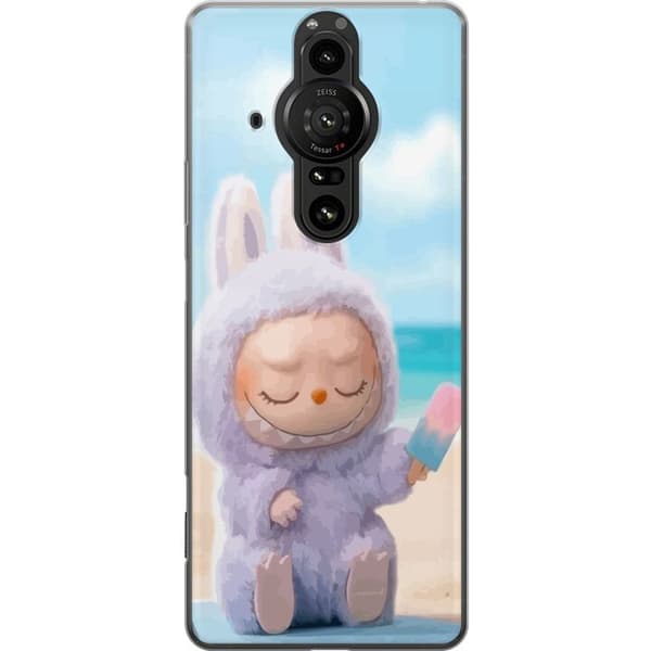 Sony Xperia Pro-I Genomskinligt Skal Labubu Pink Mood – Rosa monsterdesign