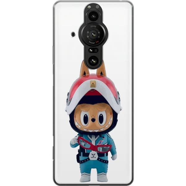 Sony Xperia Pro-I Gennemsigtig cover How2work Labubu Monstre x Ultraman Blue Figur