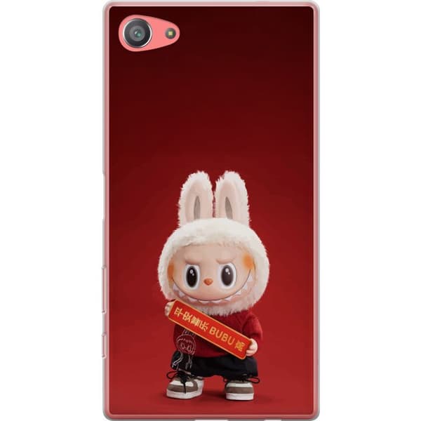 Sony Xperia Z5 Compact Gjennomsiktig deksel Pop Mart The Monsters Labubu Lykke til Vinyl Plysj Dukke