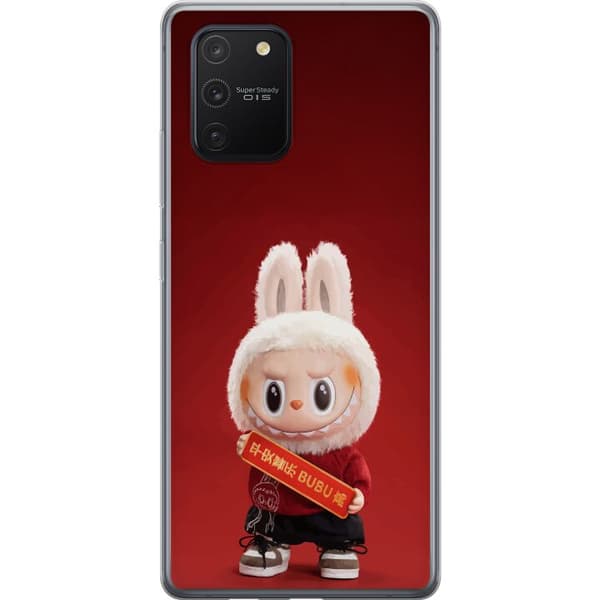Samsung Galaxy S10 Lite Genomskinligt Skal Pop Mart The Monsters Labubu Best of Luck Vinyl Plush Doll