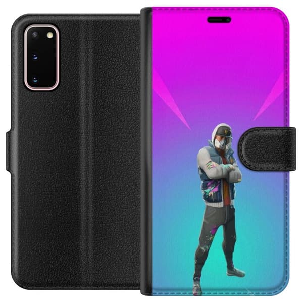 Samsung Galaxy S20 Lompakkokotelo musta ritari fortnite
