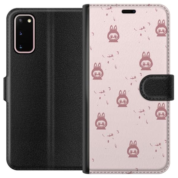 Samsung Galaxy S20 Lommeboketui Labubu Neon Pop - Neonfarget pop art monster
