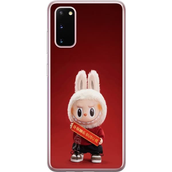 Samsung Galaxy S20 Gennemsigtig cover Pop Mart The Monsters Labubu Held og Lykke Vinyl Plysdukke