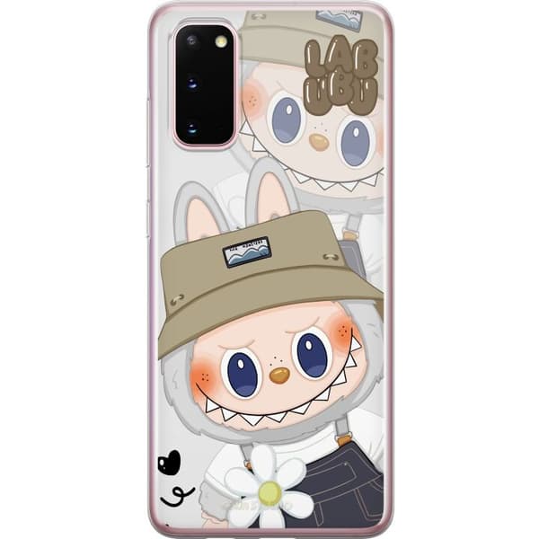 Samsung Galaxy S20 Gennemsigtig cover Labubu Minimal Mood - Enkel og stilren monsterdesign