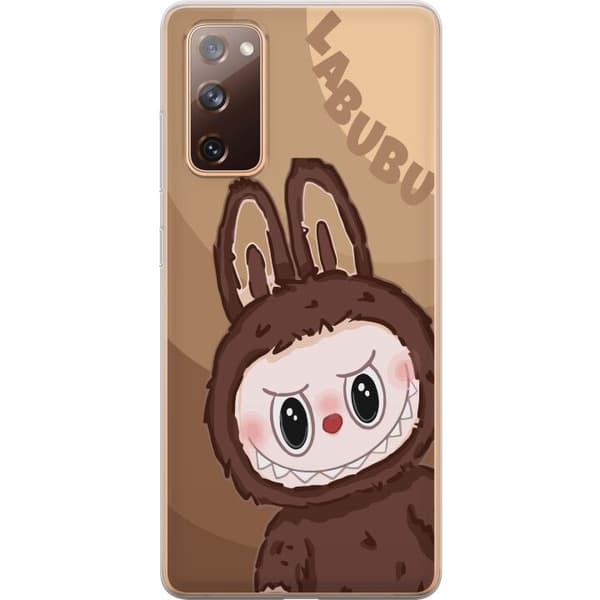 Samsung Galaxy S20 FE Läpinäkyvä kuori Labubu Pilvipieni - Valkoinen ja Sininen Suunnittelu Söpöllä Tyylillä