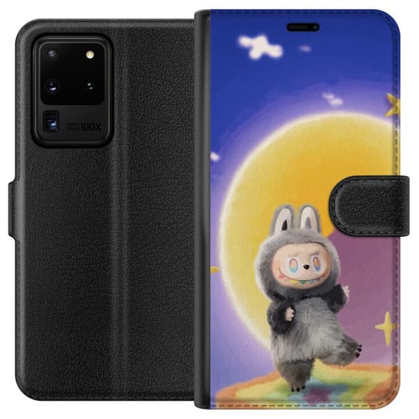 Samsung Galaxy S20 Ultra Lompakkokotelo Labubu Neon Pop - Neonväri pop-taiteen hirviö