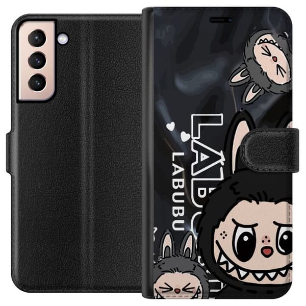 Samsung Galaxy S21 Tegnebogsetui <nl>Labubu Black Energy - Sort mønster i gade stil