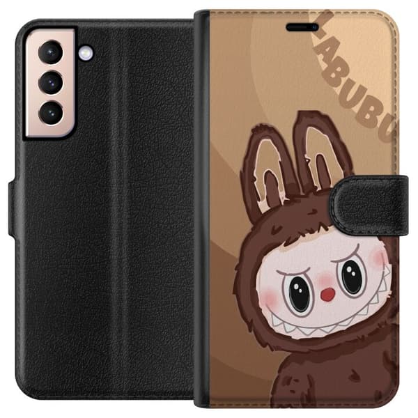 Samsung Galaxy S21 Plånboksfodral Labubu Cloud Cutie – Vit och blå design med gullig stil