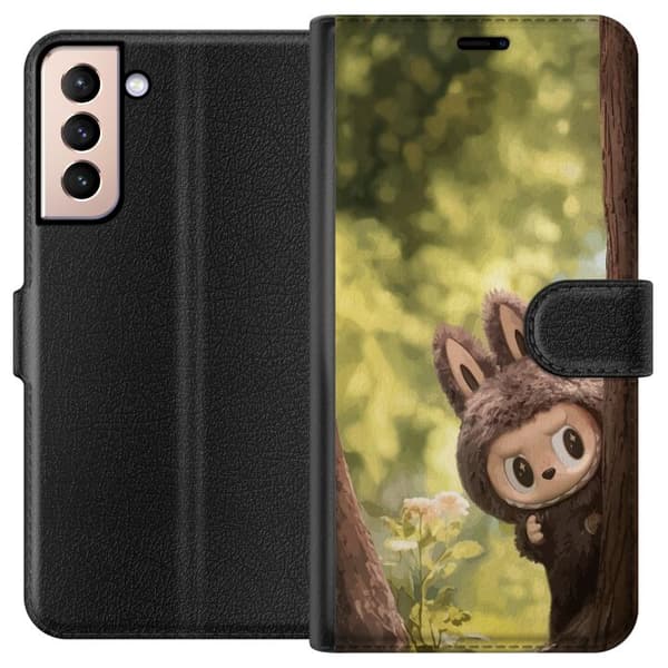 Samsung Galaxy S21 Plånboksfodral Labubu Graffiti Vibes – Gatukonst i monsterform