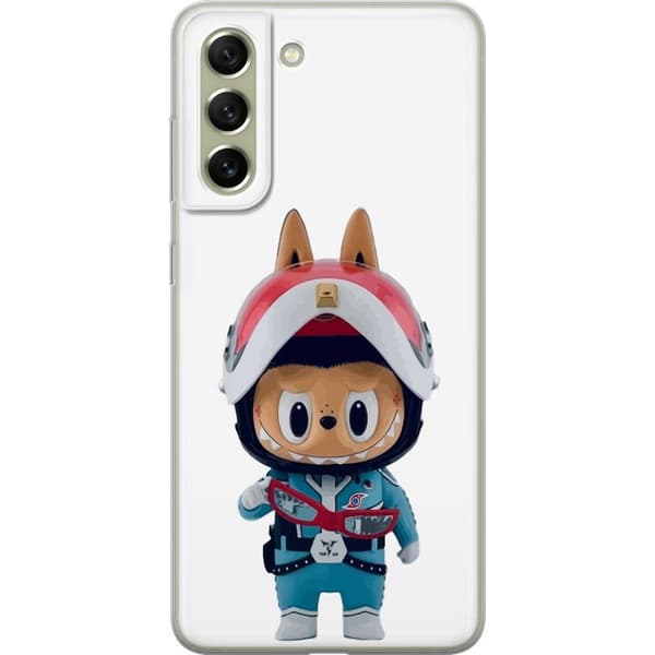 Samsung Galaxy S21 FE 5G Gennemsigtig cover How2work Labubu Monstre x Ultraman Blue Figur