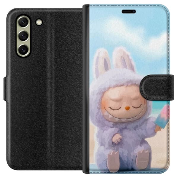 Samsung Galaxy S21 FE 5G Plånboksfodral Labubu Pink Mood – Rosa monsterdesign