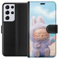 Miniatyrbild 1 av 3: Samsung Galaxy S21 Ultra 5G Plånboksfodral Labubu Pink Mood – Rosa monsterdesign