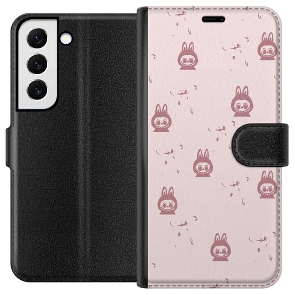 Samsung Galaxy S22 5G Lommeboketui Labubu Neon Pop - Neonfarget pop art monster