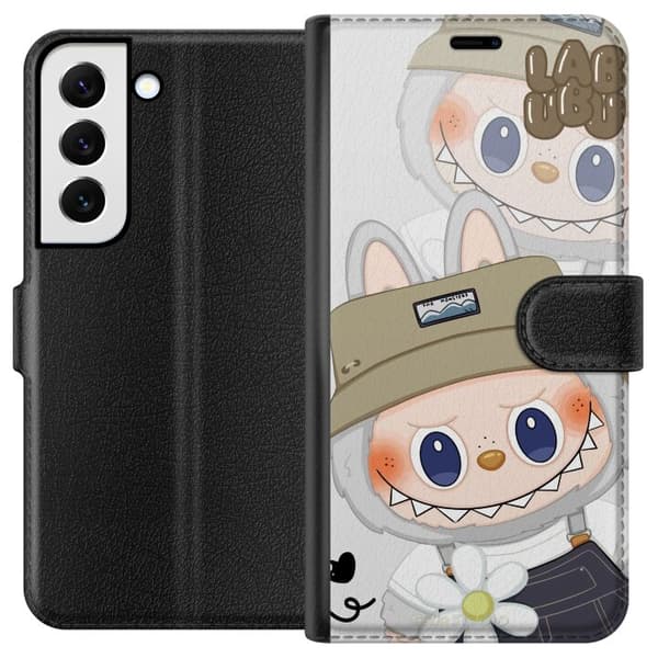 Samsung Galaxy S22 5G Lommeboketui Labubu Minimal Mood - Enkel og stilig monsterdesign