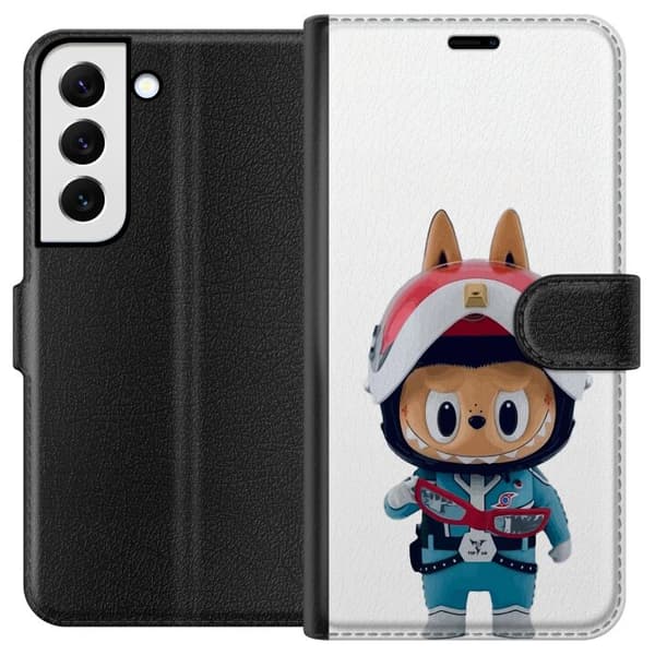 Samsung Galaxy S22+ 5G Tegnebogsetui How2work Labubu Monstre x Ultraman Blue Figur