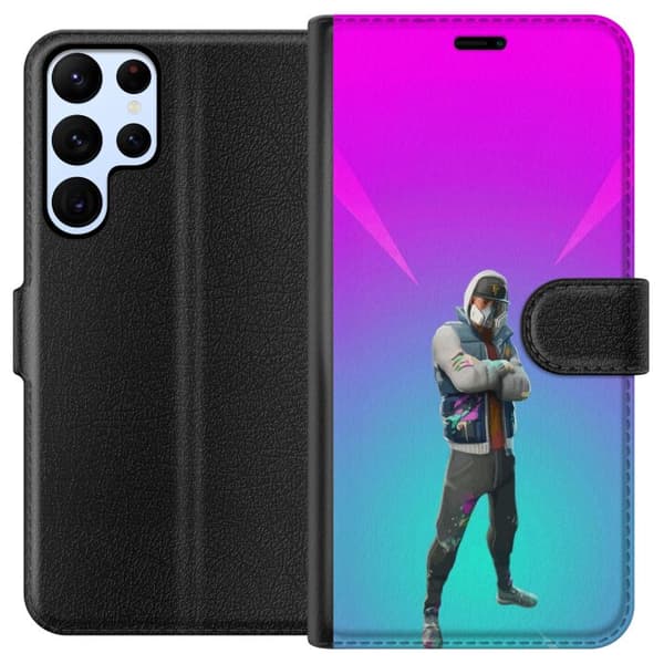 Samsung Galaxy S22 Ultra 5G Lompakkokotelo musta ritari fortnite