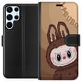 Miniatyrbilde 1 av 3: Samsung Galaxy S22 Ultra 5G Lommeboketui Labubu Sky Kosebamse - Hvit og Blå Design med Søt Stil